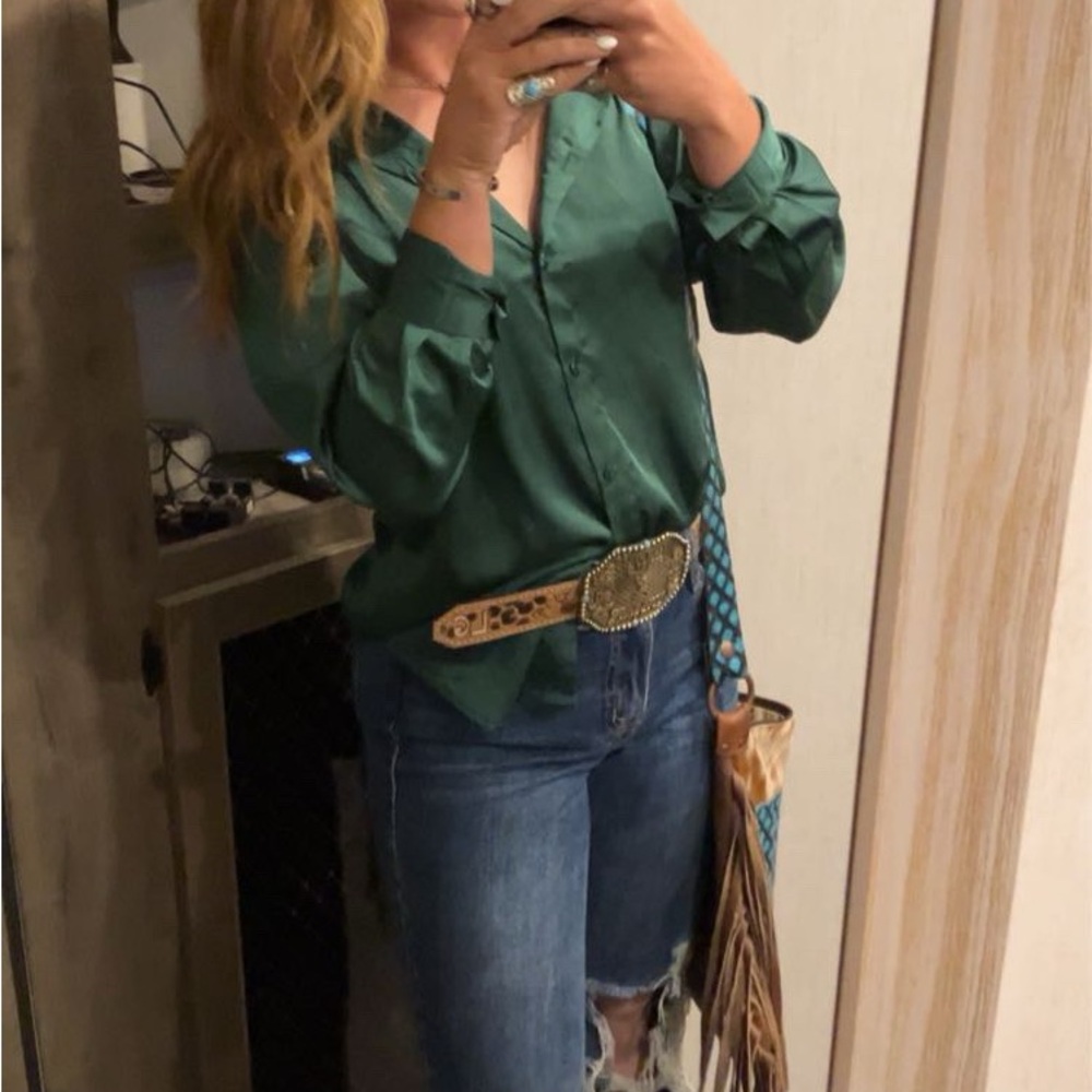 John Ashford women's Green Shirt size small